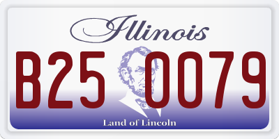 IL license plate B250079