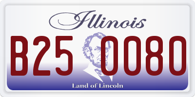 IL license plate B250080