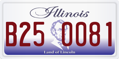 IL license plate B250081