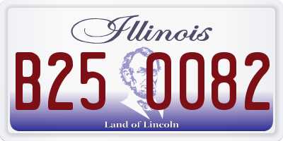 IL license plate B250082