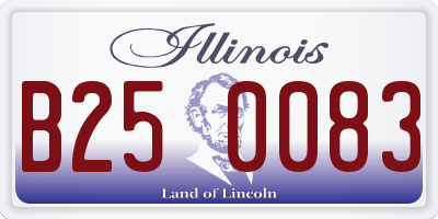IL license plate B250083