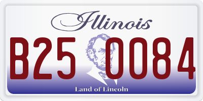IL license plate B250084