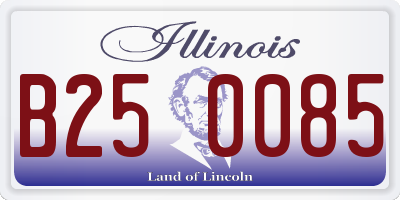 IL license plate B250085