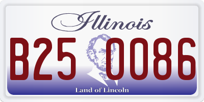 IL license plate B250086