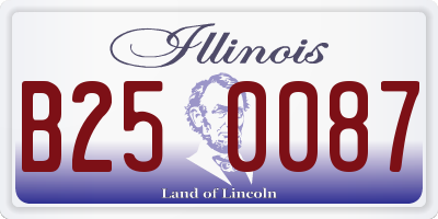 IL license plate B250087