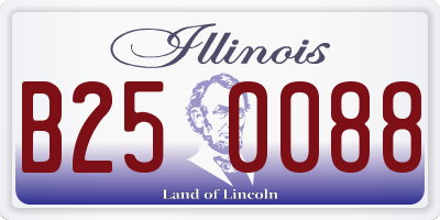 IL license plate B250088