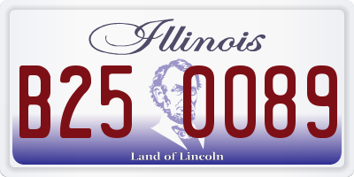 IL license plate B250089
