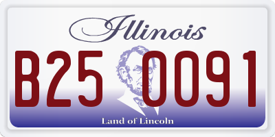 IL license plate B250091