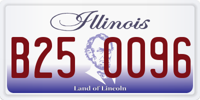 IL license plate B250096