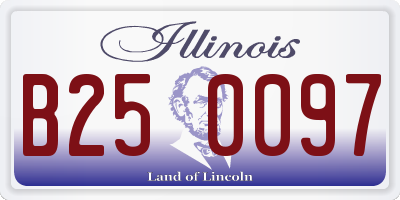 IL license plate B250097