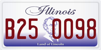 IL license plate B250098