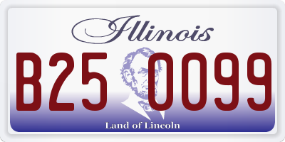 IL license plate B250099