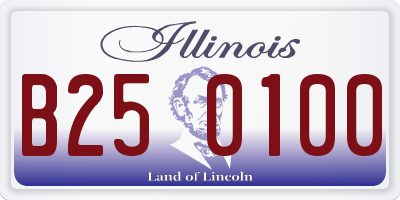 IL license plate B250100