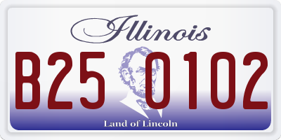 IL license plate B250102