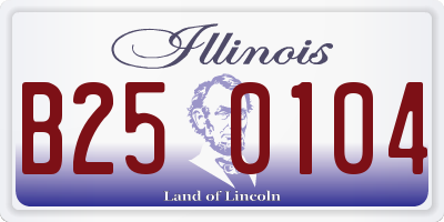 IL license plate B250104