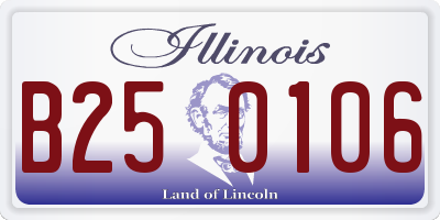IL license plate B250106