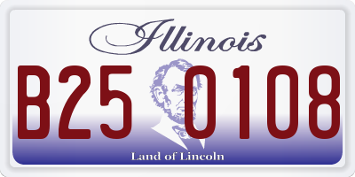 IL license plate B250108