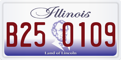 IL license plate B250109