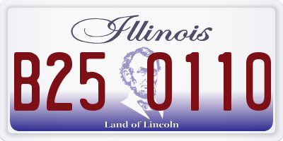 IL license plate B250110