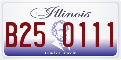 IL license plate B250111