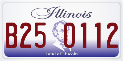 IL license plate B250112
