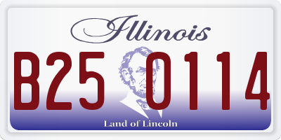 IL license plate B250114