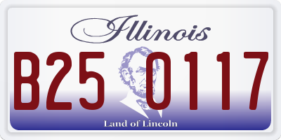 IL license plate B250117