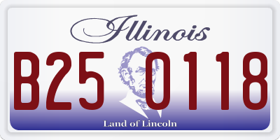 IL license plate B250118