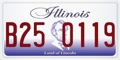IL license plate B250119