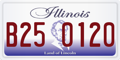 IL license plate B250120