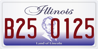 IL license plate B250125