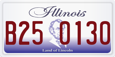 IL license plate B250130