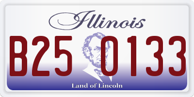IL license plate B250133