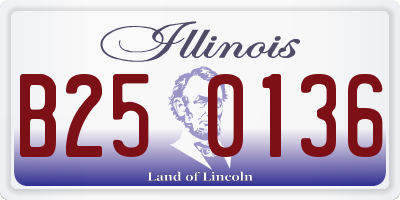 IL license plate B250136