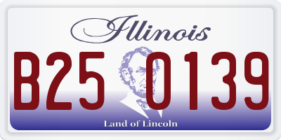 IL license plate B250139