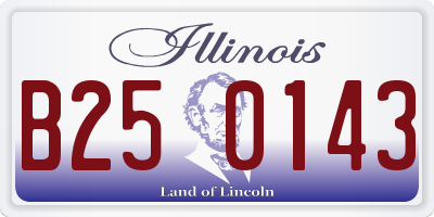 IL license plate B250143