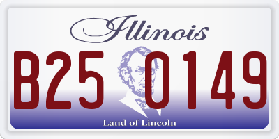 IL license plate B250149