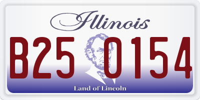 IL license plate B250154