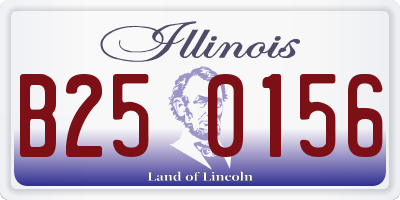 IL license plate B250156