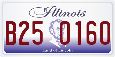 IL license plate B250160
