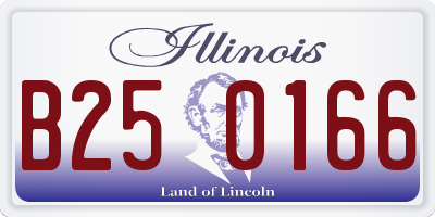 IL license plate B250166