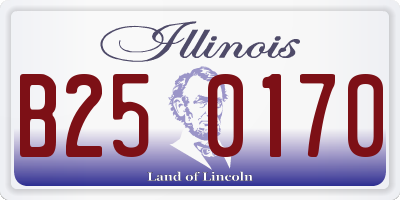 IL license plate B250170