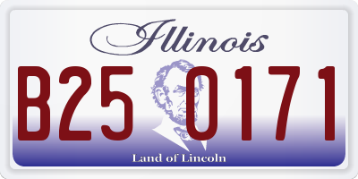 IL license plate B250171