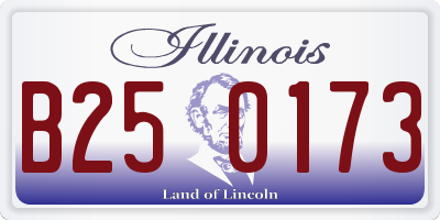 IL license plate B250173