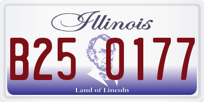 IL license plate B250177