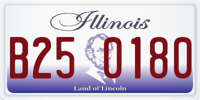 IL license plate B250180