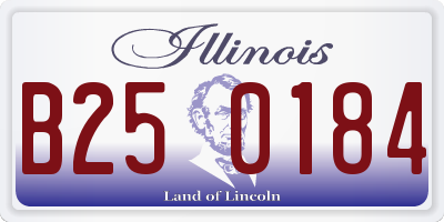 IL license plate B250184