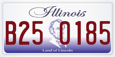 IL license plate B250185