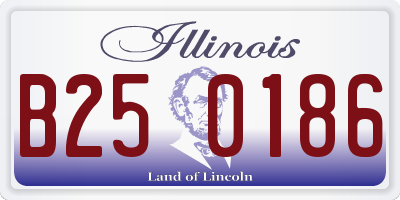 IL license plate B250186