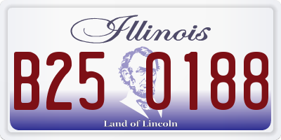 IL license plate B250188